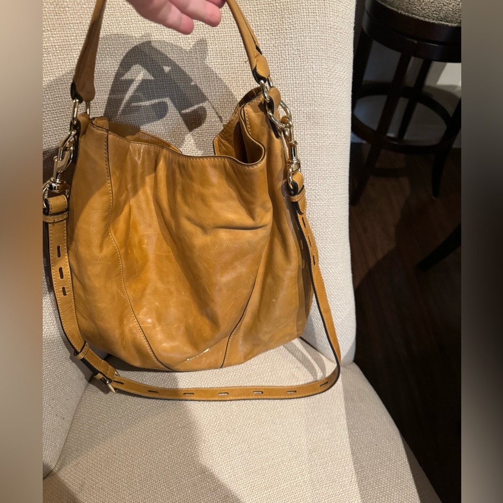 Tan leather Rebecca Minkoff hobo bag